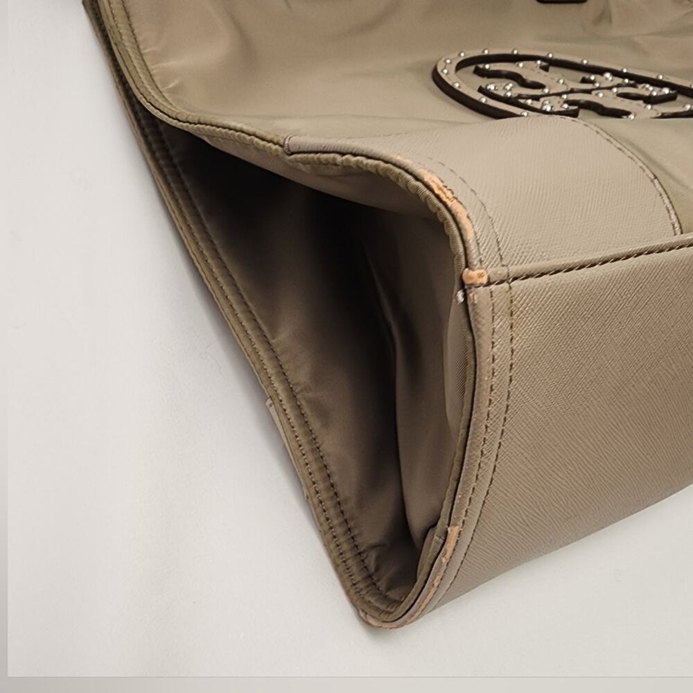 Tory Burch Ella Studded Tan Tote Bag - Picture 3 of 16
